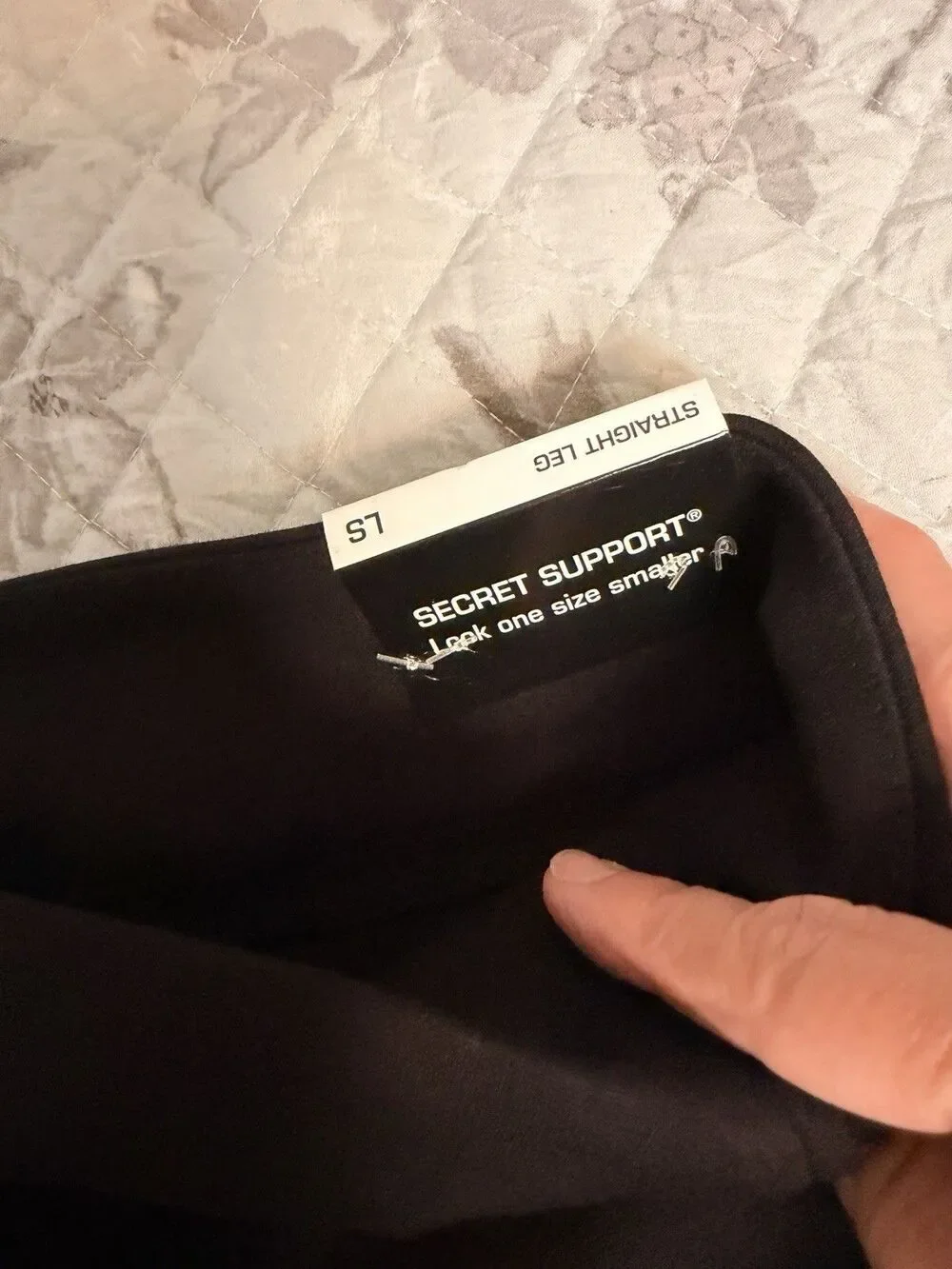 Investments Signature Ponte Straight Leg Pants Womens LP Black Pull On NWT
